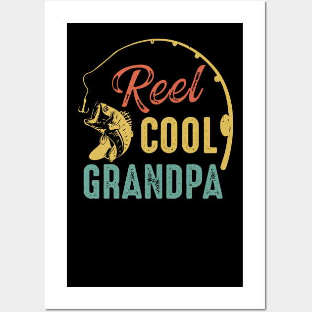 Reel Cool Grandpa Wall Art by badrianovic